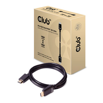 Club 3D HDMI 2.1 10K@120Hz Ultra High Speed Cable 3M Black : image 1