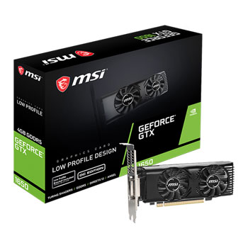 MSI NVIDIA GeForce GTX 1650 OC 4GB Low Profile Graphics Card
