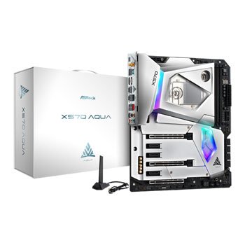 ASRock X570 AQUA AMD Ryzen AM4 PCIe 4.0 Watercooled Ultimate ATX Motherboard