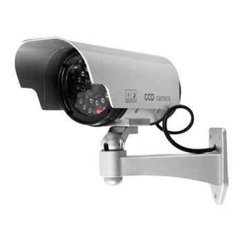 Xclio Silver DummyCam Solar Powered CCTV Dummy Camera with Flashing LED : image 1