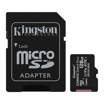 Kingston Canvas Select Plus 128GB UHS-I Micro SD Memory Card + SD Adapter : image 3