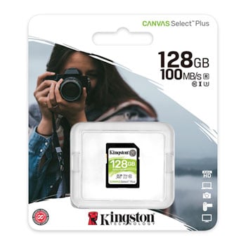 Kingston Canvas Select Plus 128GB UHS-I SDXC Memory Card