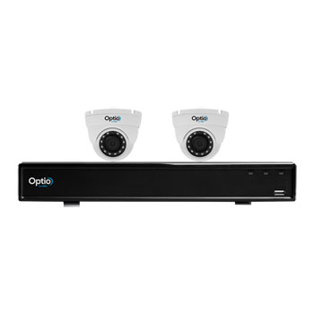 Optio Analogue 2x 4MP CVI Eyeball Cameras & 4 Channel 1TB DVR CCTV Kit : image 1