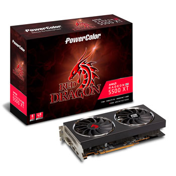 PowerColor AMD Radeon RX 5500 XT Red Dragon 8GB GDDR6 RDNA PCIe 4.0 Graphics Card
