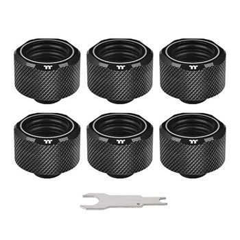 Thermaltake Pacific C-Pro G1/4 Compression Fitting Black 6 Pack