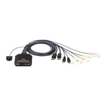 ATEN 2-Port USB DisplayPort Cable KVM Switch : image 1