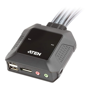 ATEN 2-Port USB DisplayPort Cable KVM Switch : image 2