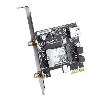 GIGABYTE Dual-Band Intel WiFi 6 2x2 MIMO Wireless PCIe Adapter with Bluetooth 5 : image 2