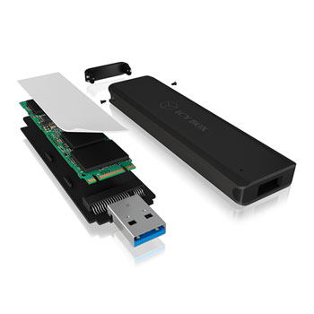 ICY BOX Retractable M.2 SATA SSD USB3.1 Enclosure : image 3