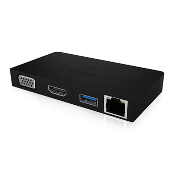 ICY BOX USB Type-C Docking Station with Integrated Cable : image 1
