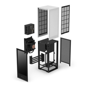 NZXT H1 Mini-ITX Windowed PC Gaming Case with 650W PSU & AIO Cooler Fitted White : image 4