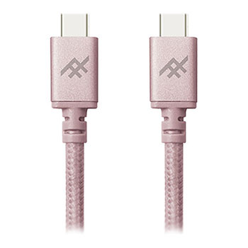 iFrogz UniqueSync USB C to C Charge & Sync Cable Fast 3.0A USB2.0 Rose Gold 1.8M