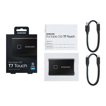 SAMSUNG T7 Touch Black 1TB Portable SSD with Fingerprint ID : image 4