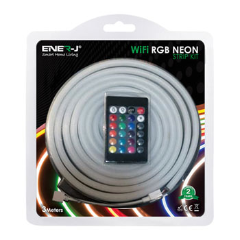 Ener-J Smart WiFi Neon Flex RGB LED Strip Indoor/Outdoor IP65 with Remote