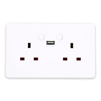 Ener-J 13A WiFi Twin Wall Sockets With USB Charge Port iOS/Android : image 2