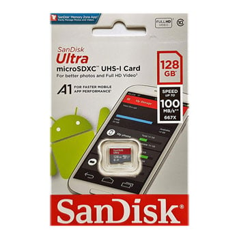 SanDisk ULTRA 128GB MicroSDXC UHS-I Class 10 U1 667X Memory Card