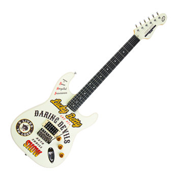 Joe Doe by Vintage 'Lucky Betty' 6 String Electric Guitar (White) - Limited Edition