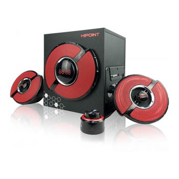 Xclio Gaming 2.1Ch Wireless Bluetooth Speakers with Subwoofer + USB/3.5mm/SD/AUX Black Red : image 1