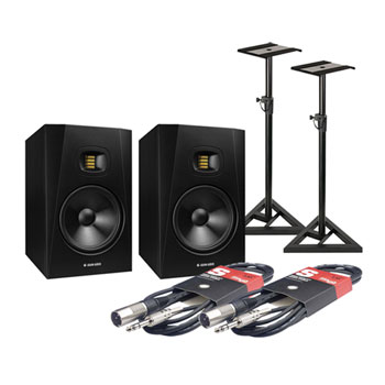 ADAM Audiio T8V 8" Nearfield Monitor, Speaker Stands and Leads : image 1