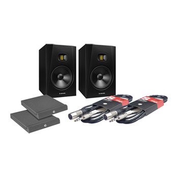 Adam Audiol T8V 8" Nearfield Monitor (Pair), Isolation Pads and XLR to Jack leads : image 1