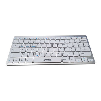Xclio Sleek Portable Mini Bluetooth Keyboard Silver with White Keys for PC/MAC/Android/Smart TV : image 1