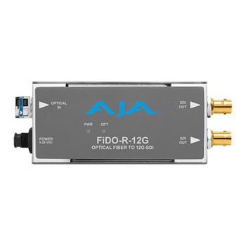 AJA 1-Channel Single Mode LC Fiber to 12G-SDI Receiver
