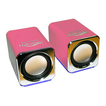 Xclio Digital Mini Stereo Aluminium Speakers Built in Sound Card Turqioise with Blue LED USB