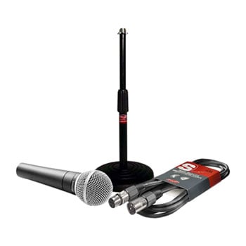 Shure SM58 Dynamic Vocal Microphone, Stagg Stand & Lead