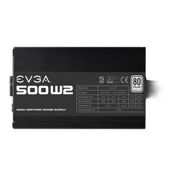 EVGA W2 500W 80+ ATX Fully Wired Power Supply : image 3