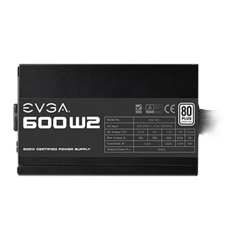 EVGA 600 W2 80+ ATX Fully Wired Power Supply (2020 Update) : image 3