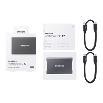 Samsung T7 Grey 500GB Portable SSD USB-C/A Gen2 : image 4