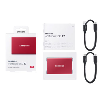 Samsung T7 Red 1TB Portable SSD USB-C/A Gen2 : image 4