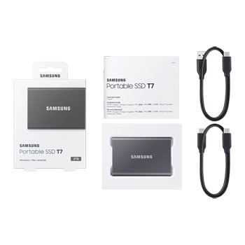 Samsung T7 Grey 2TB Portable SSD USB-C/A Gen2 : image 4
