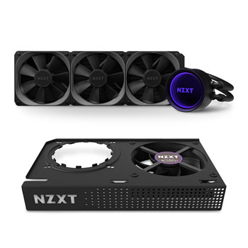 NZXT Kraken X73 360mm AIO Cooler & Kraken G12 GPU Mounting Kit Black LN107941 - RL-KRX73-01 + RL-KRG12-B1 | SCAN UK