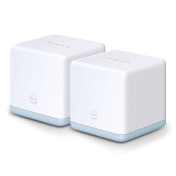 Mercusys Dual-Band S12 2 Pack Home/Office AC1200 WiFi Mesh System 2800sq/ft - White