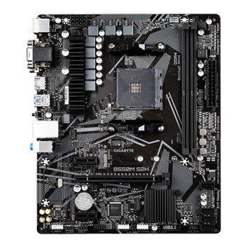 Gigabyte AMD Ryzen B550M S2H AM4 PCIe 4.0 MicroATX Motherboard : image 2