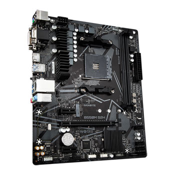 Gigabyte AMD Ryzen B550M S2H AM4 PCIe 4.0 MicroATX Motherboard : image 3