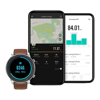 Amazfit GTR Smartwatch 47mm Stainless Steel Smartwatch iOS/Android (2022 Edition) : image 3