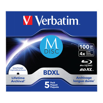 Verbatim 5 Pack 100GB MDISC BDXL 4X Media : image 1