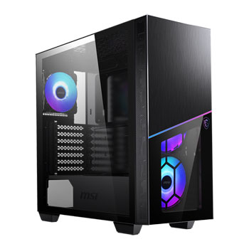 MSI MPG SEKIRA 100R Black Mid Tower Tempered Glass RGB PC Gaming Case : image 1