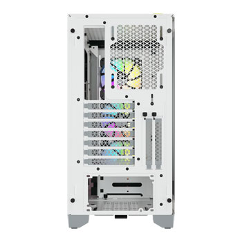 Corsair White iCue 4000X RGB Mid Tower Windowed PC Case : image 4