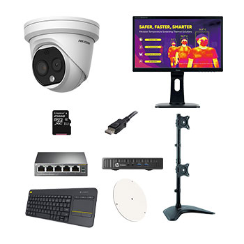 Thermal Screening Bundle, 3mm Eco Turret Camera, 22” Monitor, Mini-PC, Monitor Stand