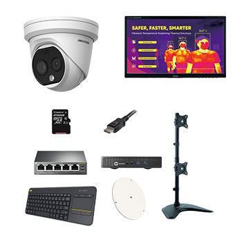 Thermal Screening Bundle, 3mm Eco Turret Camera, 22” Monitor, Mini-PC, Monitor Stand : image 2