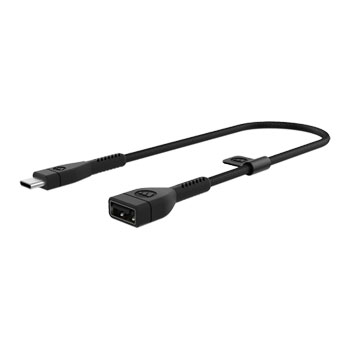 Mophie PRO 5" USB 3.0 USB-C to USB-A Female Adapter Heavy Duty Cable Black : image 3