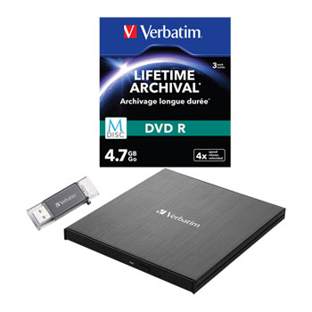 Verbatim Blu-Ray External Slimline, Discs & Storage Bundle : image 1