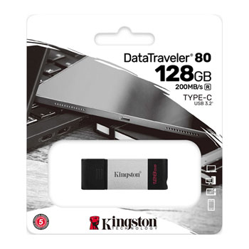 Kingston 128GB DataTraveler 80 USB-C Memory Stick : image 4