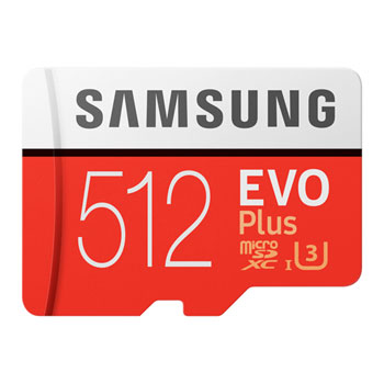 Samsung EVO Plus 512GB 4K Ready MicroSDXC Memory Card UHS-I U3 with SD Adaptor : image 1