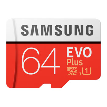 Samsung EVO Plus 64GB 4K Ready MicroSDXC Memory Card UHS-I U1 with SD Adaptor : image 1