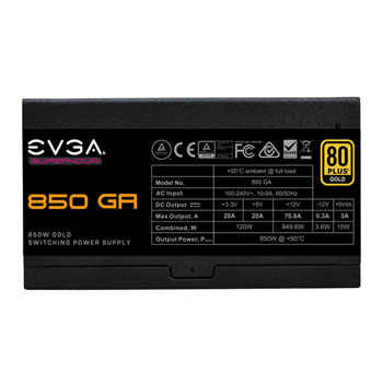 EVGA SuperNOVA 850 GA 80+ Gold Full Modular Power Supply/PSU (2021) : image 4