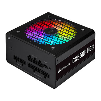 Corsair 550 Watt CX550F RGB Fully Modular Black PSU/Power Supply